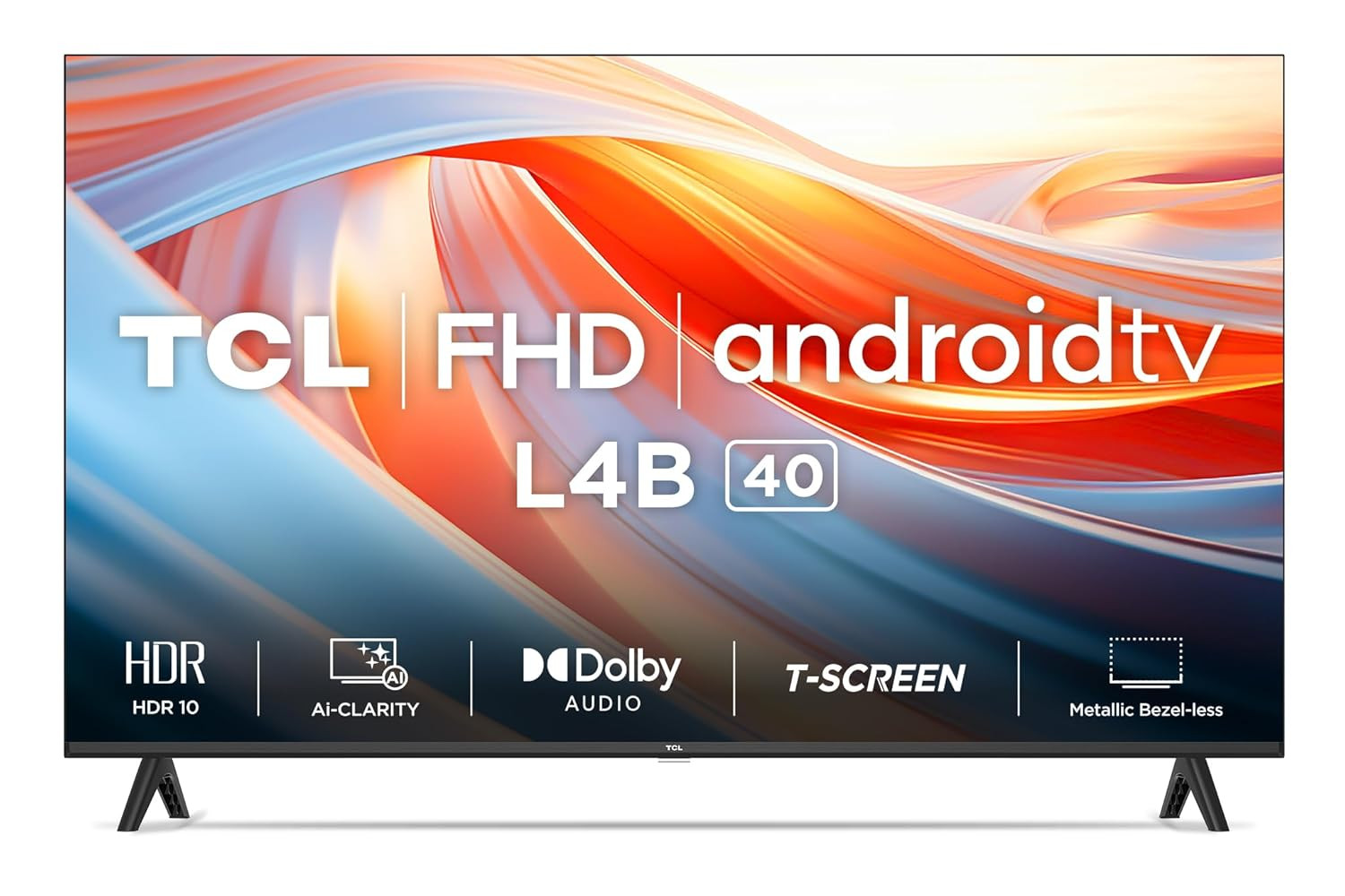 TCL 101 cm 40 inches Mettalic Bezel-Less Full HD Smart Android LED TV 40L4B Black