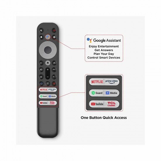 TCL 108 cm 43 inches Bezel Less Series 4K Ultra HD Smart LED Google TV 43P635 Black