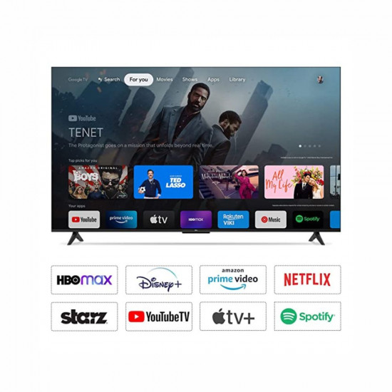 TCL 108 cm 43 inches Bezel Less Series 4K Ultra HD Smart LED Google TV 43P635 Black