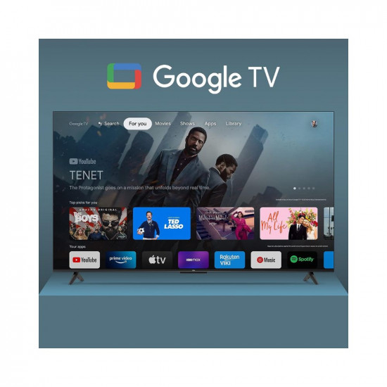 TCL 126 cm 50 inches Bezel Less Series 4K Ultra HD Smart LED Google TV 50P635 Black