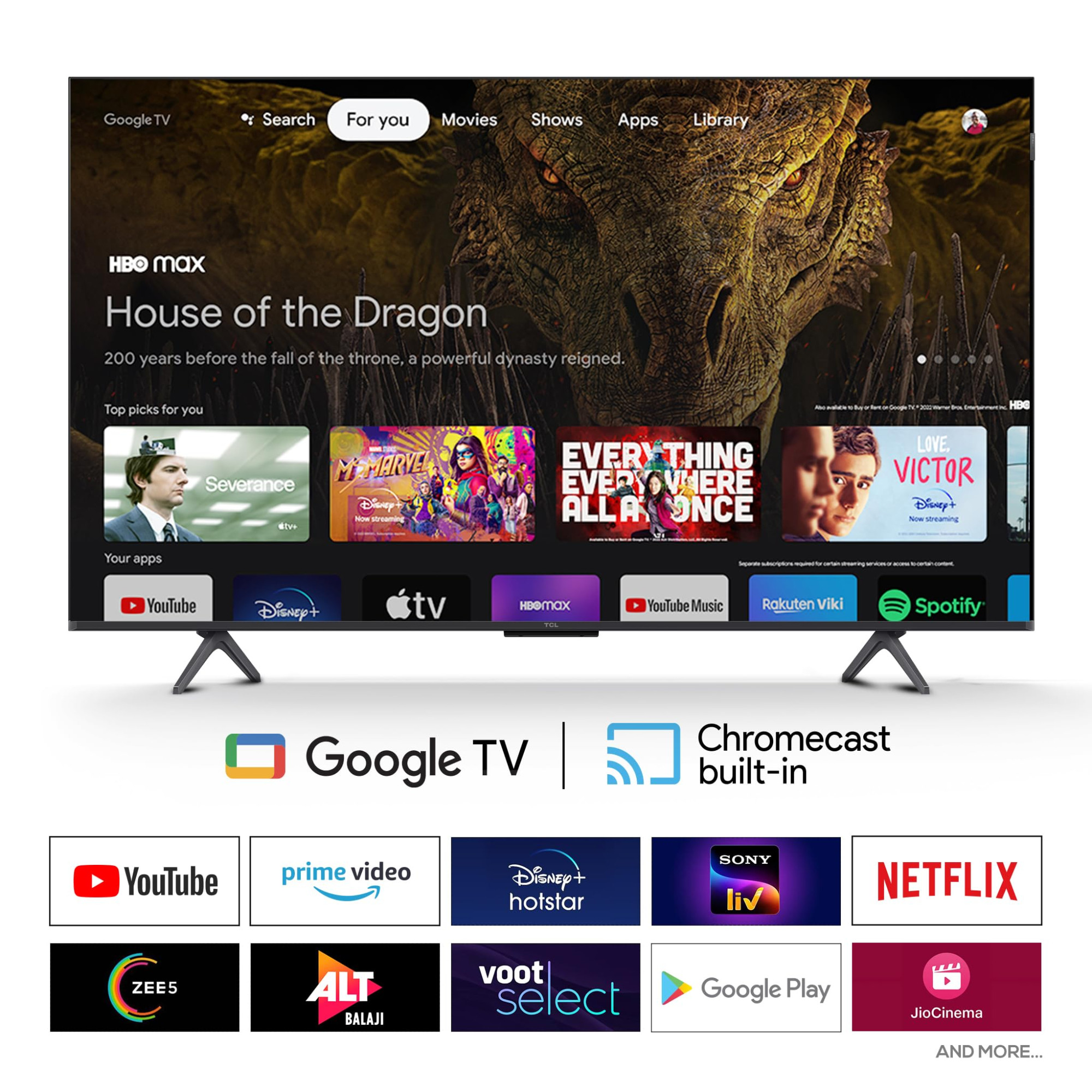 TCL 139 cm 55 Inches 4K UHD Smart QD-Mini LED Google TV 144Hz Refresh Rate 3GB RAM 46W Onkyo 21 Upto 512 Zones IMAX Enhanced 55Q6C