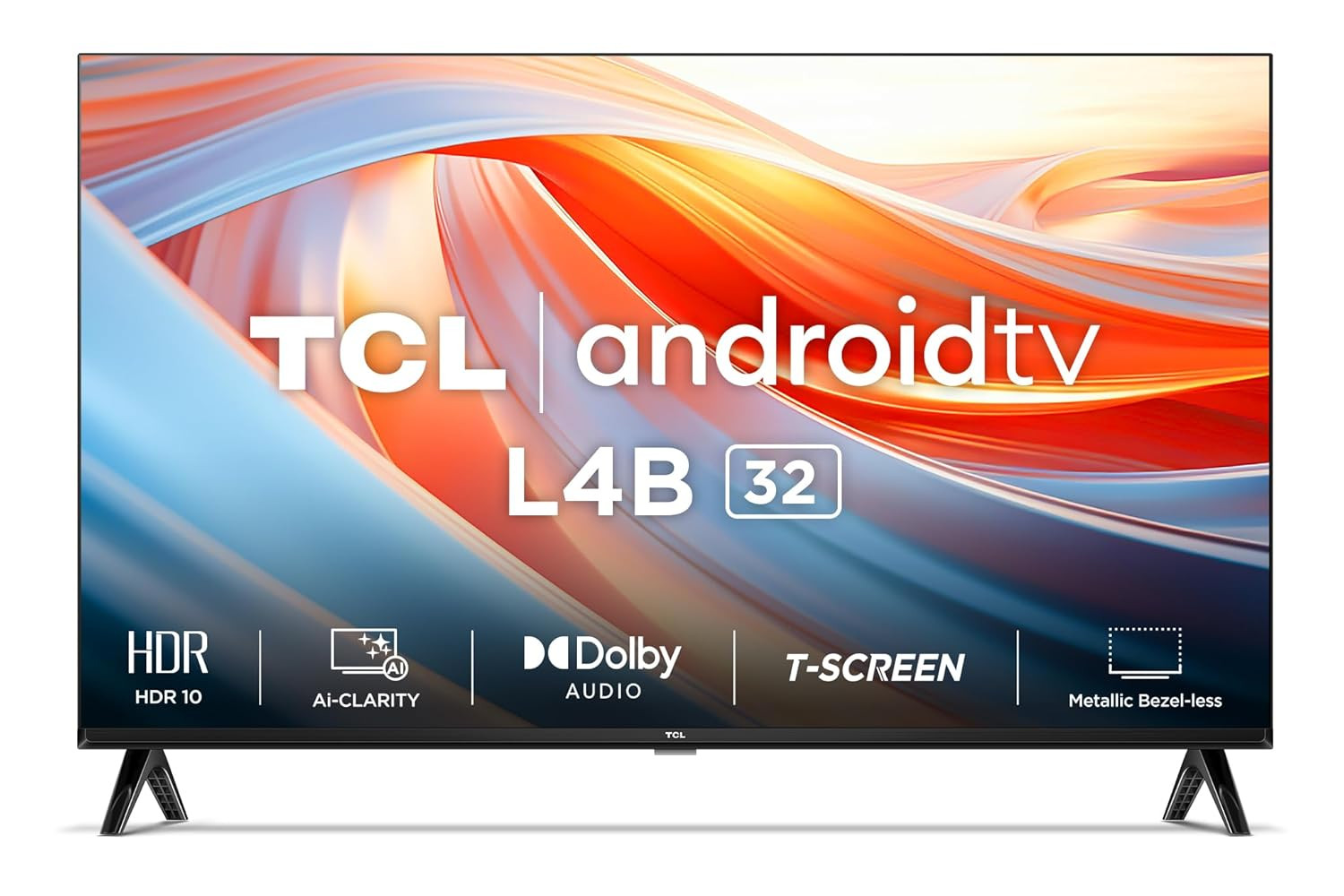 TCL 7997 cm 32 inches Metallic Bezel-Less HD Ready Smart Android LED TV 32L4B Black