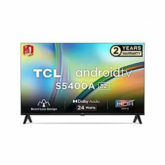 TCL 80 04 cm 32 inches Bezel Less S Series HD Ready Smart Android LED TV 32S5400A Black