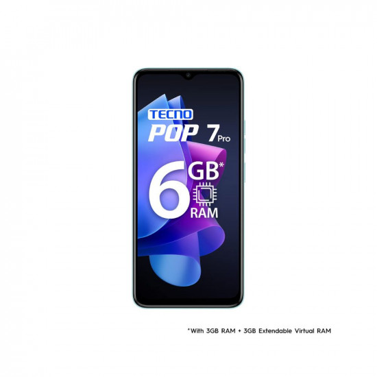 Tecno POP 7 Pro (Uyuni Blue, 3GB RAM,64GB Storage)