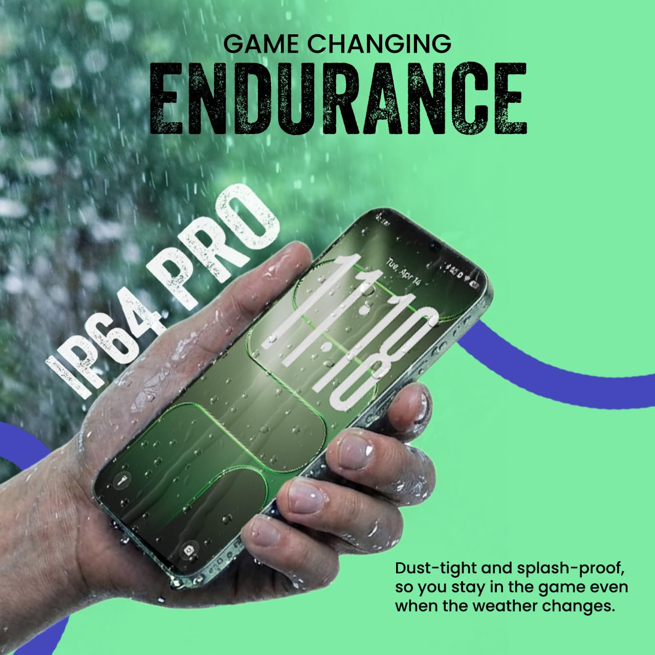 Tecno POP X 5G Ripple Green 4GB128GB 6500mAh45W Fast Charger IP64 Pro MIL-STD 810H Protection Upto 18GB RAM Fastest 8X Network Speed with URSP 120Hz Smooth Display 50MP Camera