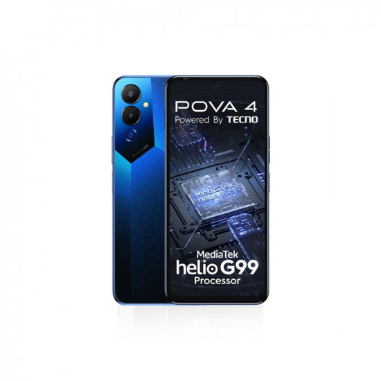 TECNO POVA 4 (Cryolite Blue,8GB RAM,128GB Storage)| Helio G99 Processor