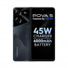 TECNO Pova 5 (Mecha Black, 8GB RAM,128GB Storage) | Segment 1st 45W Ultra Fast Charging | 6000mAh Big Battery | 50MP AI Dual Camera | 3D Textured Design | 6.78”FHD+ Display