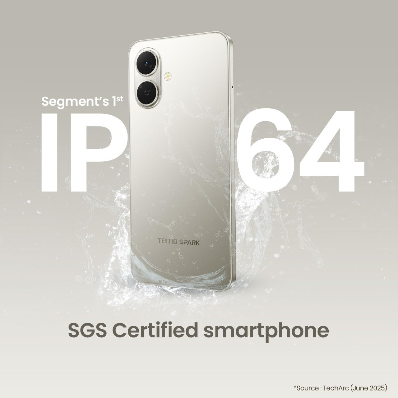 TECNO Spark GO 2 Titanium Grey 4GB64GB  Segment 1st IP64 SGS Certified  Segments 1st AI with Indian Languages  Segments 1st No Network Communications  120Hz Display  5000mAh Battery