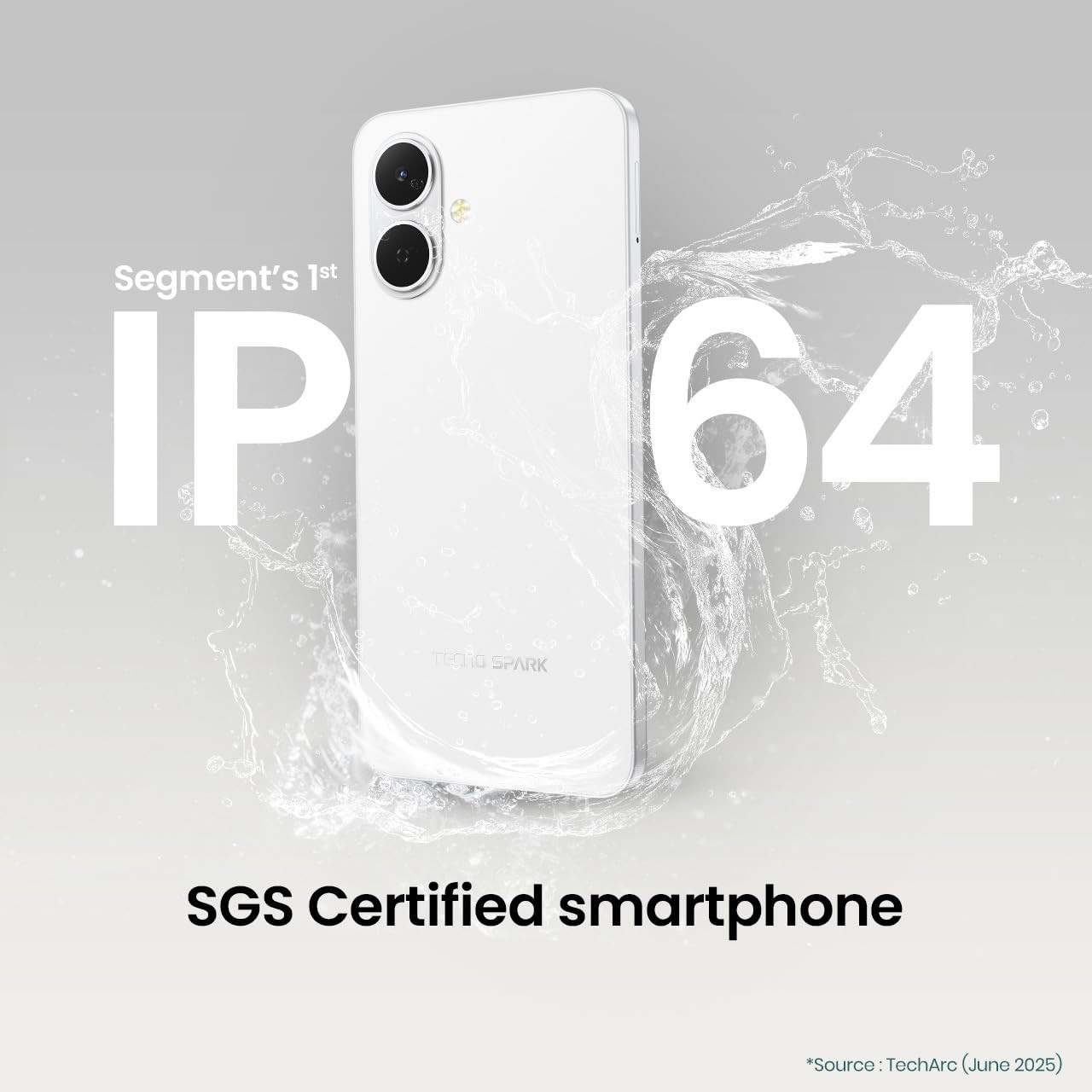 TECNO Spark GO 2 Veil White 4GB64GB  Segment 1st IP64 SGS Certified  Segments 1st AI with Indian Languages  Segments 1st No Network Communications  120Hz Punch  5000mAh Battery