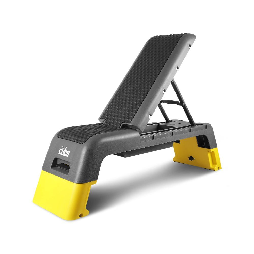 The Cube Club Adjustable Stepper Bench | Gym Bench for Home Workout | Incline Decline Flat