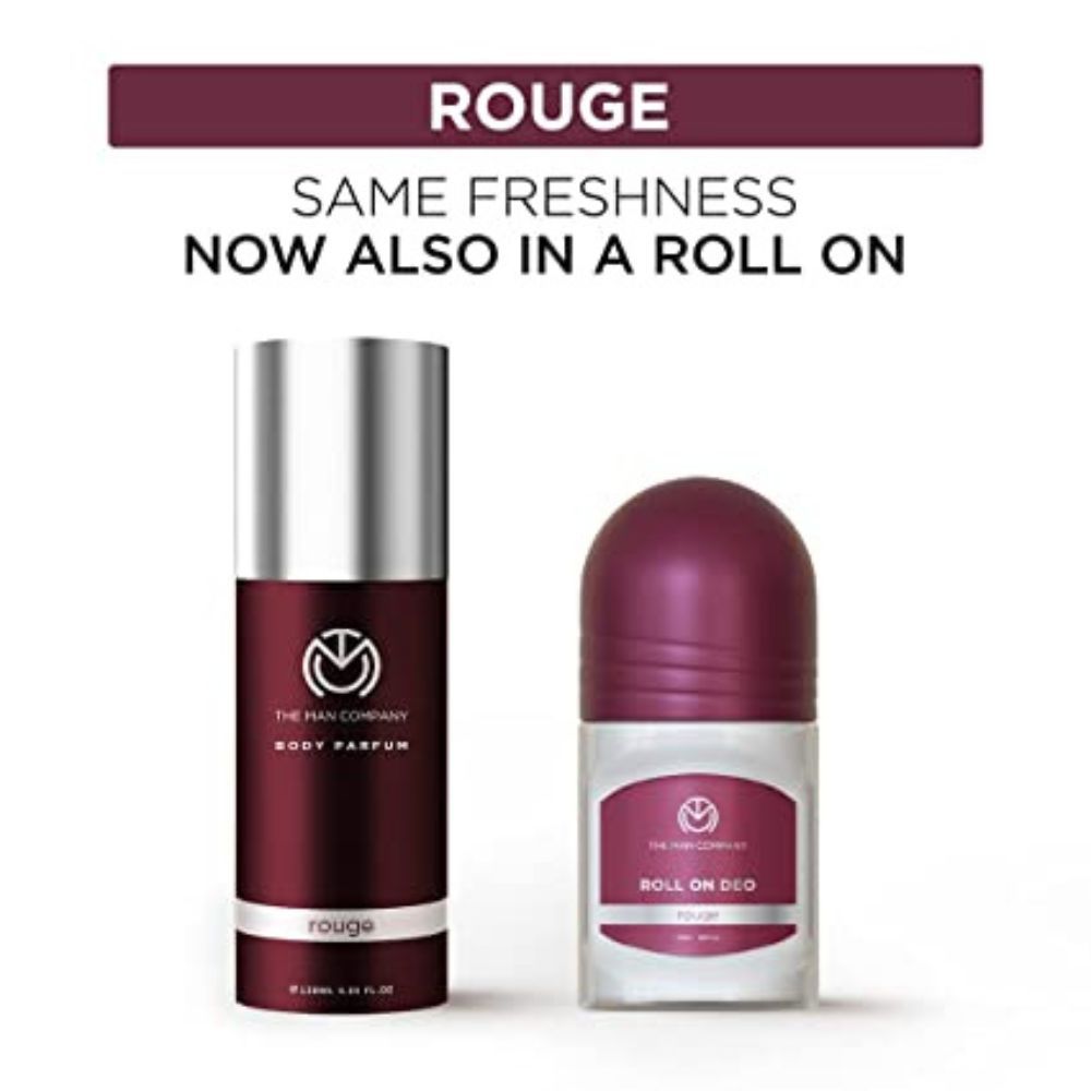 The Man Company Body Perfume For Men - Rouge | No Gas Deodorant | Body Spray For Men | Long Lasting Fragrance