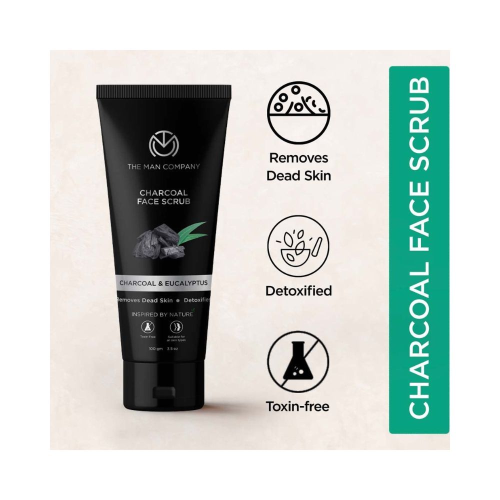 The Man Company Charcoal Tan Removal Face Scrub for Glowing Skin