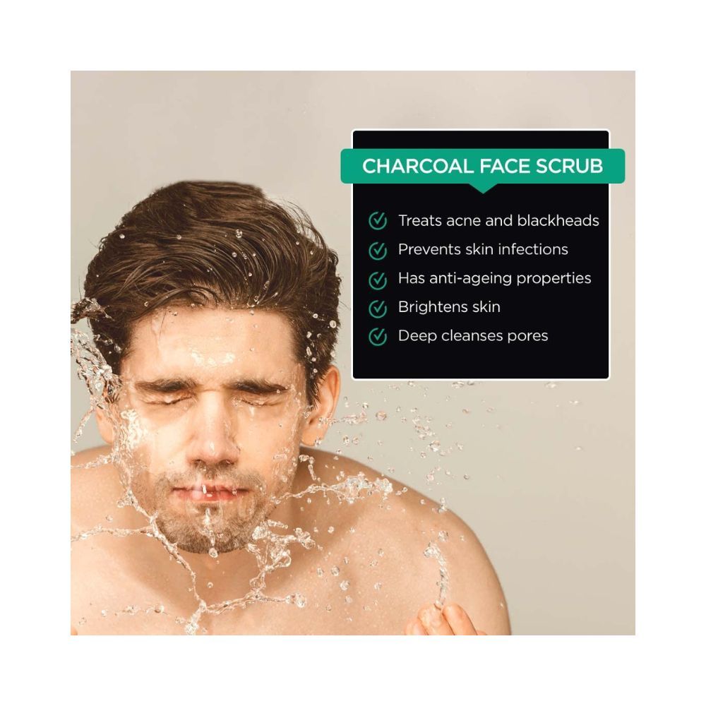 The Man Company Charcoal Tan Removal Face Scrub for Glowing Skin