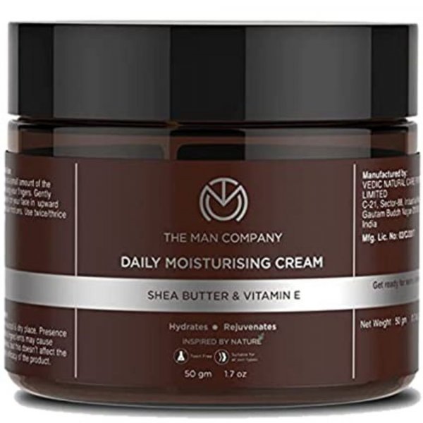 The Man Company Daily Moisturising Cream With Shea Butter &amp; Vitamin E for Moisturizing &amp; Hydrating | All Skin Types | 50 gm