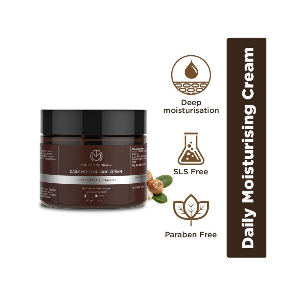 The Man Company Daily Moisturising Cream With Shea Butter & Vitamin E for Moisturizing & Hydrating