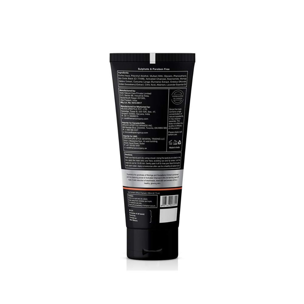 The Man Company Face Care Kit with Charcoal Peel Off Mask & Daily Moisturising Face Cream for Soft