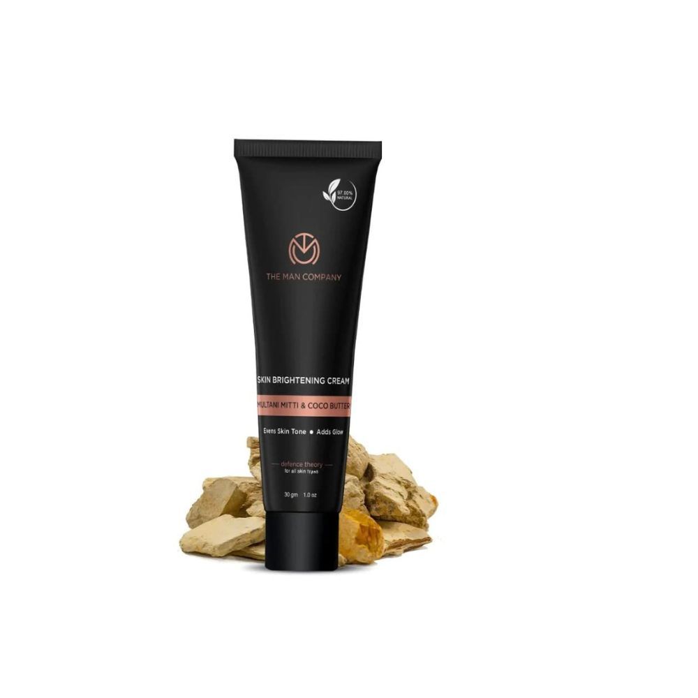 The Man Company Skin Brightening Cream with Multani Mitti, Coco Butter, Hyaluronic Acid
