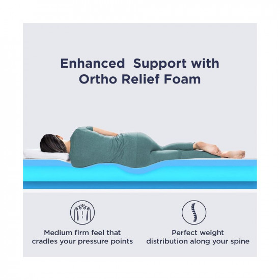 The Sleep Company SmartGRID Ortho 6 Inch Mattress King Size | AIHA Certified Medium Firm Orthopedic Mattress for Back Pain Relief | Patented Japanese SmartGRID Technology | 75x72 | 10 Years Warranty