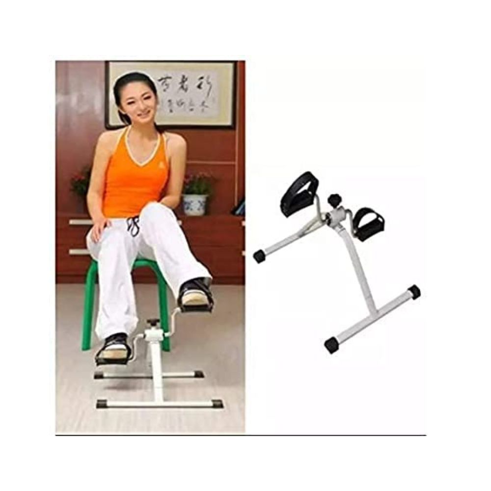 Tima Pedal Exerciser Portable Mini Bike, Non Skid Cycle Aid with Adjustable Footstraps Resistance Ab Care King Toner