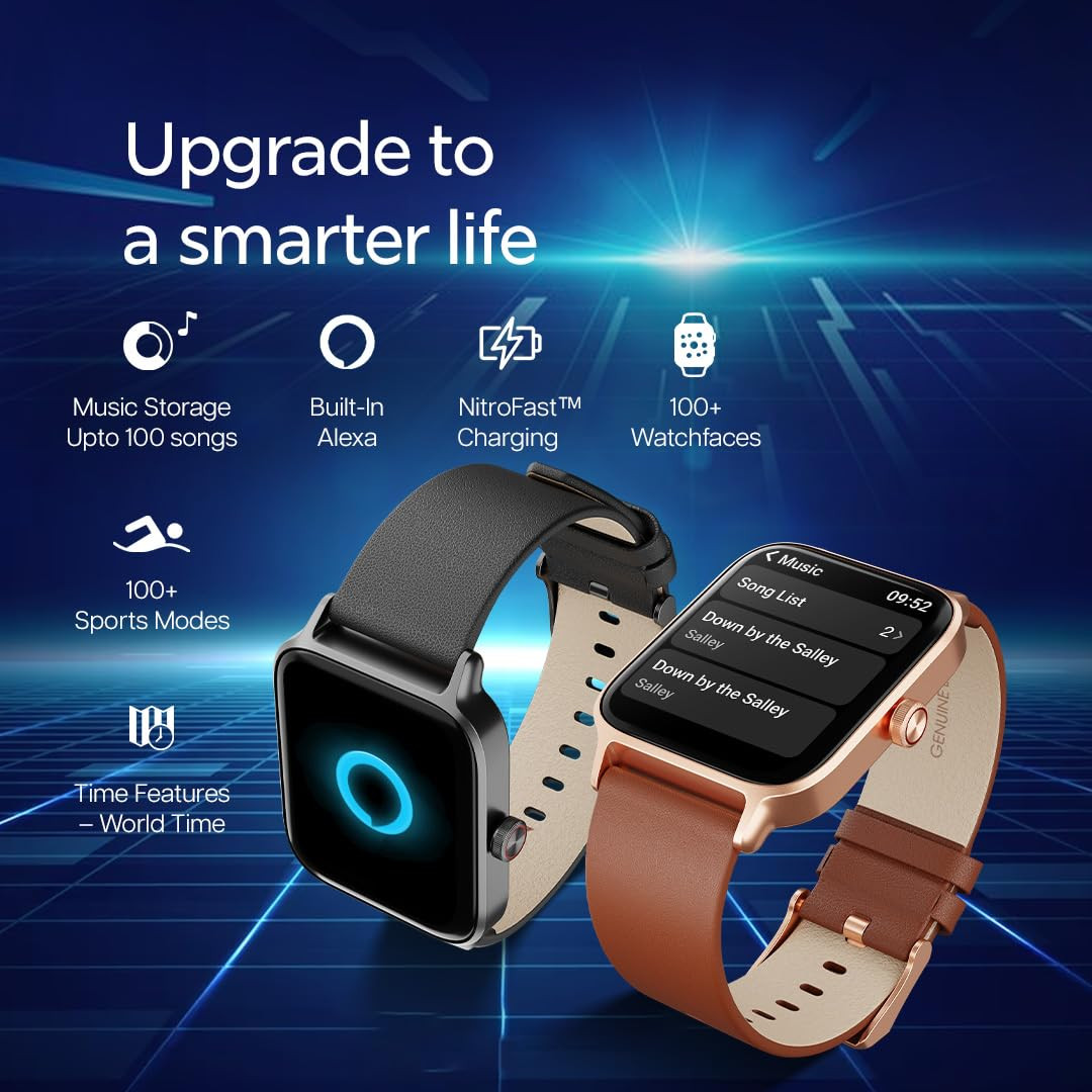 Titan Traveller with 178 Superior AMOLED DisplayIndias First FitVerse SmartwatchBuilt-in GPSRunning CoursesSingleSync BT CallingBuilt-in AlexaMusic Storage with TWS ConnectBody Energy Count