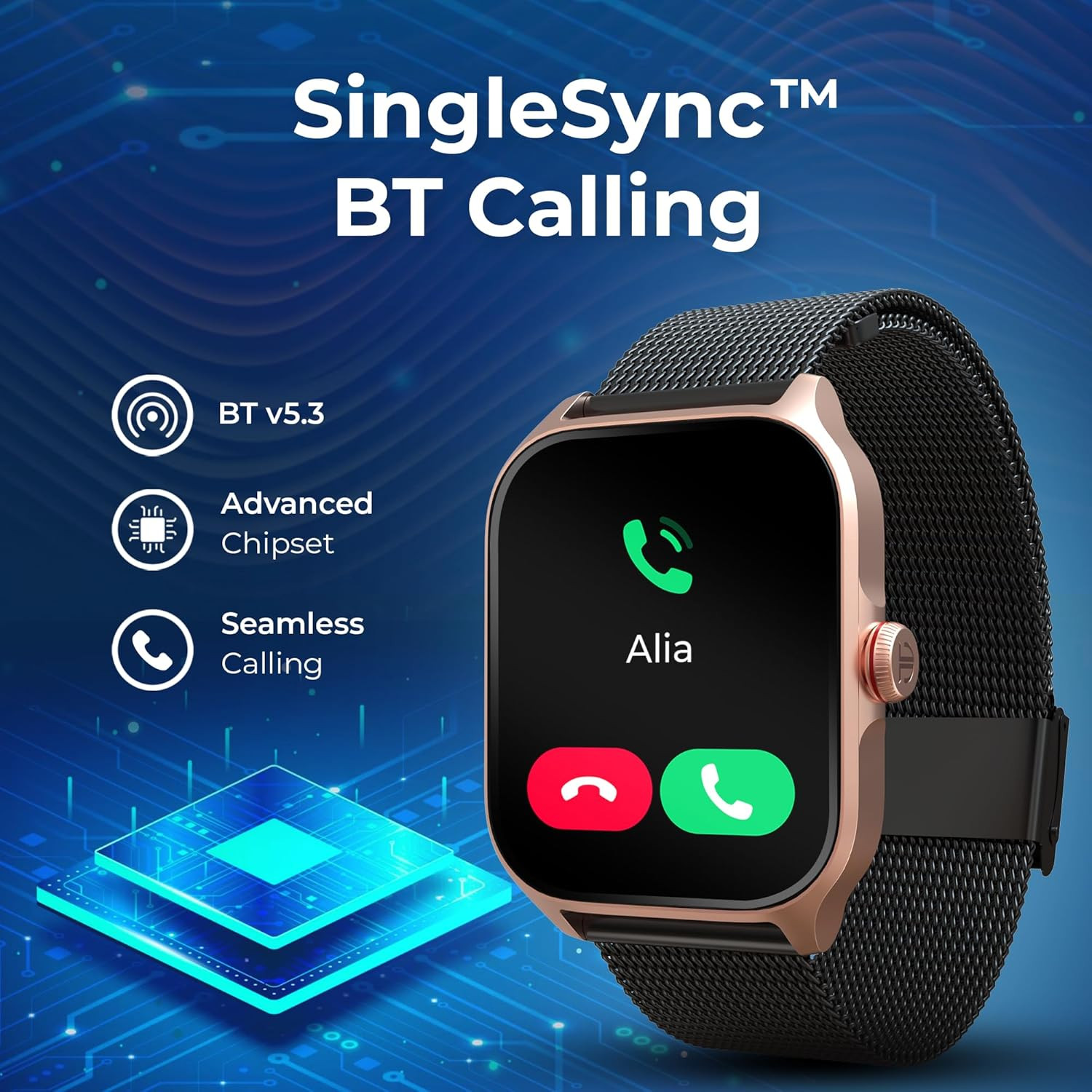 Titan Zeal Premium Fashion Smart Watch 185 AMOLED Display with AOD 390  450 Pixel Resolution Functional Crown SingleSync BT Calling 100 Sports Modes  Smartwatch Faces IP68 Black