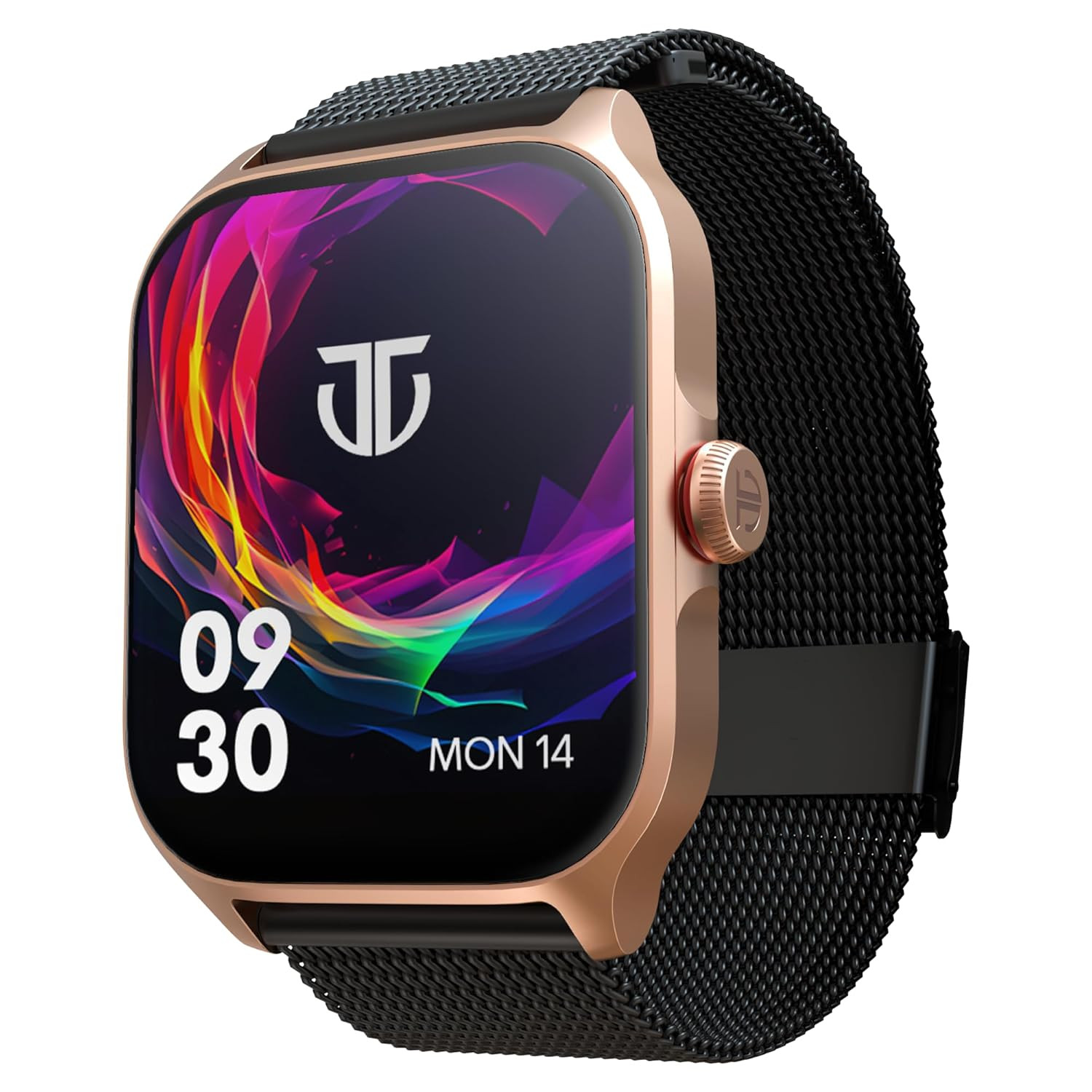Titan Zeal Premium Fashion Smartwatch185 AMOLED Display with AOD390  450 Pixel ResolutionFunctional CrownSingleSync BT CallingAdvanced Chipset100 Sports Modes  Watchfaces IP68 Mesh Strap