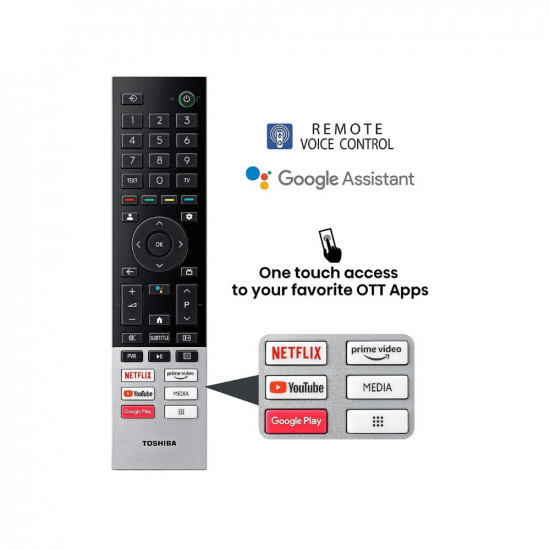 TOSHIBA 139 cm (55 inches) 4K Ultra HD Smart LED Google TV 55C350MP (Silver)