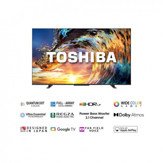 TOSHIBA 139 cm (55 inches) 4K Ultra HD Smart QLED Google TV 55M550LP (Black)
