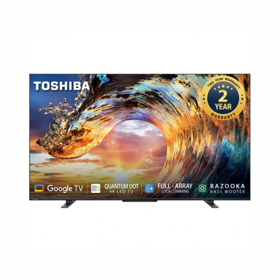 TOSHIBA 139 cm 55 inches 4K Ultra HD Smart QLED Google TV 55M550LP Black