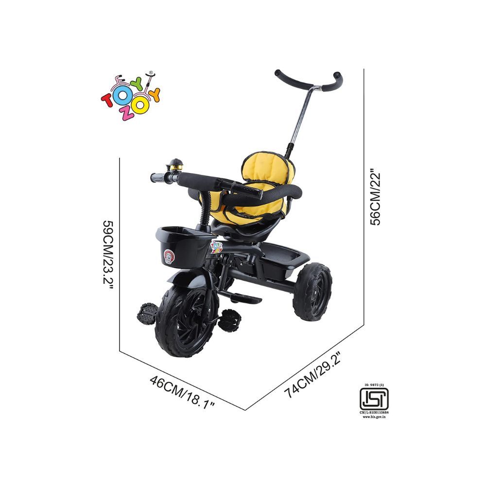 Toyzoy Maple Grand Kids|Baby Trike|Tricycle with Safety Guardrail for Kids|Boys|Girls Age Group 2 to 5