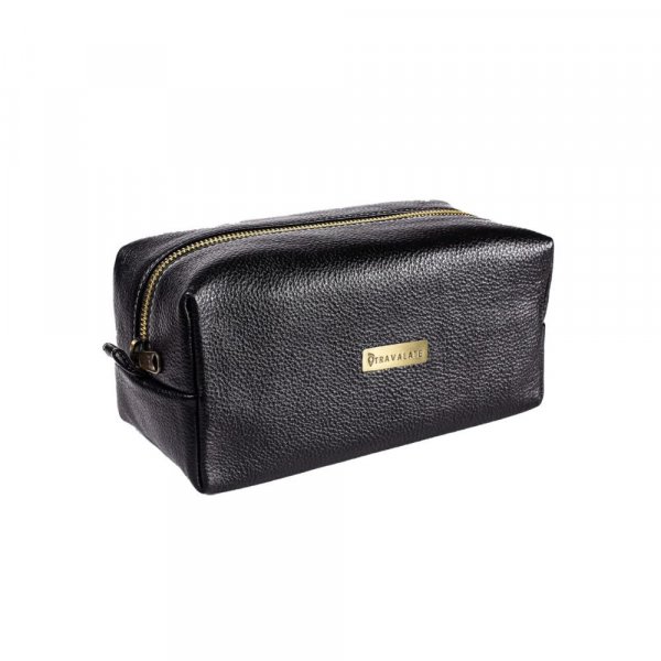 Travalate Genuine Leather Shaving Bag for Men &amp; Women - Leather DOP Kit