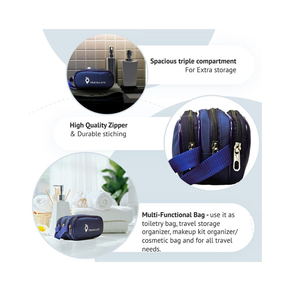 Travalate Toiletry Travel Bags Shaving Kit | Pouch | Bag for Men and Women