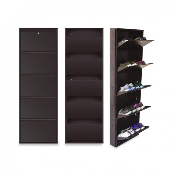 Shoe rack clearance with lock
