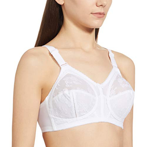 Triumph International Women's Synthetic Non Padded Wire Free Full-Coverage  Bra (20I319 03 C 40/90_White_40C)