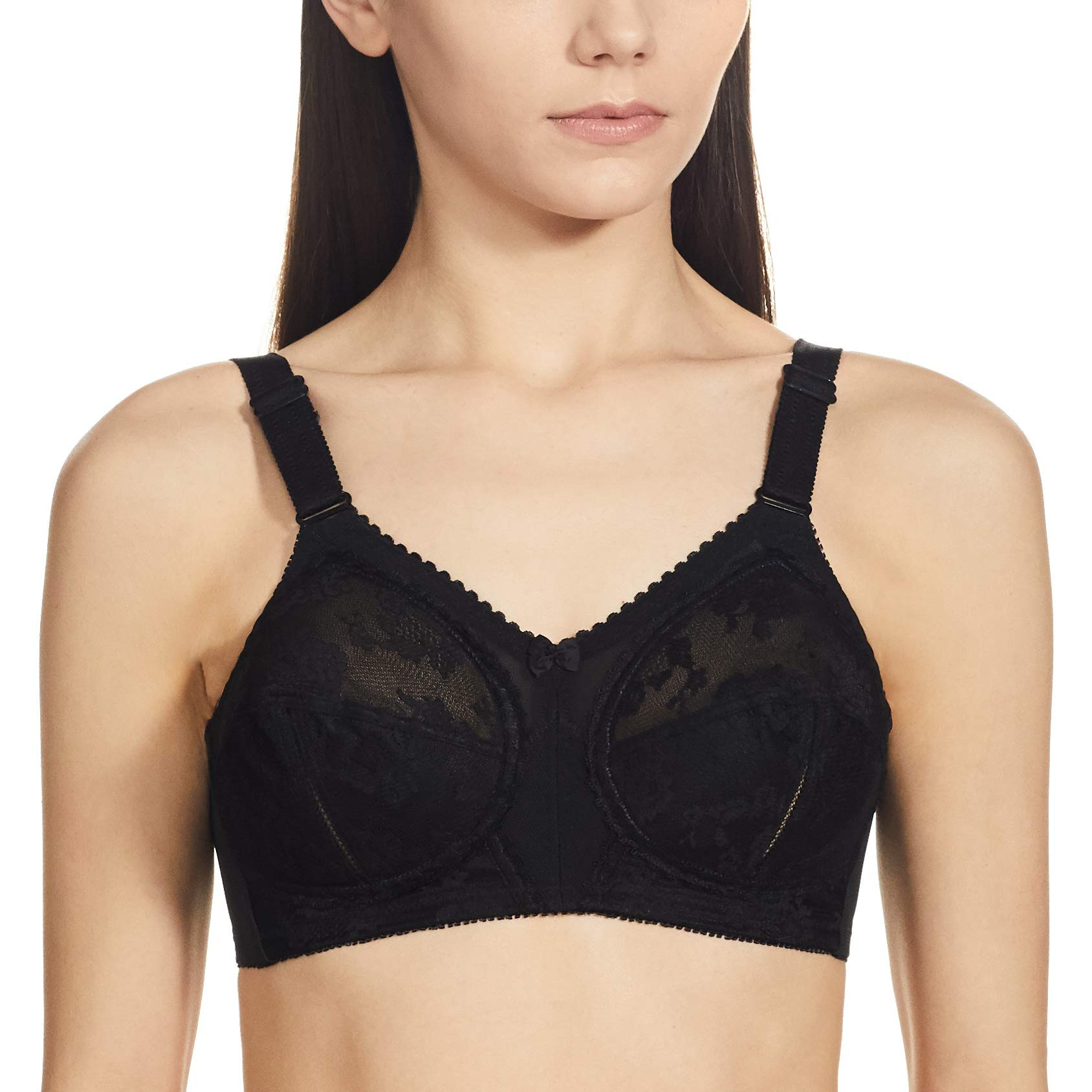 Triumph International Women's Synthetic Non Padded Wire Free Full-Coverage  Bra (20I319 04 D 40/90_Black_40D)