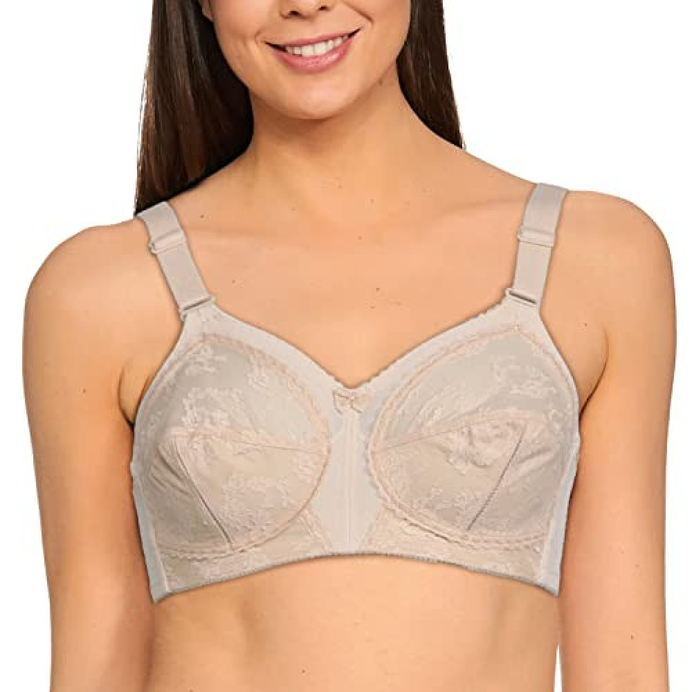 Triumph International Women's Synthetic Non-Padded Wirefree Full-Coverage  Bra (20I319 26 C 40/90_Skin_40C),Size-38D