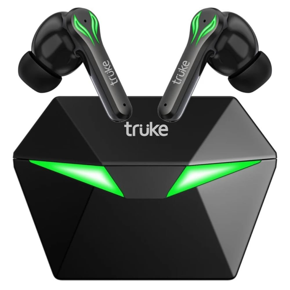 truke Buds BTG1 True Wireless Earbuds with Environmental Noise CancellationENC  Quad MEMS Mic for Clear Calls  Up to 48hrs of Playtime  60ms Low Latency  Bluetooth 51  IPX4