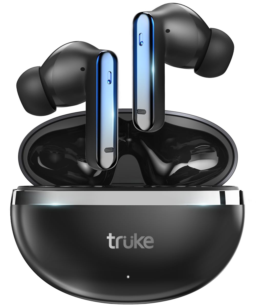 truke Just Launched Buds Q1 Lite True Wireless Earbuds with 48H Playtime Crystal-Clear Calls Fast Charging Elegant Royal Design Bluetooth 54 Noise Cancellation Gaming Mode Brand Warranty