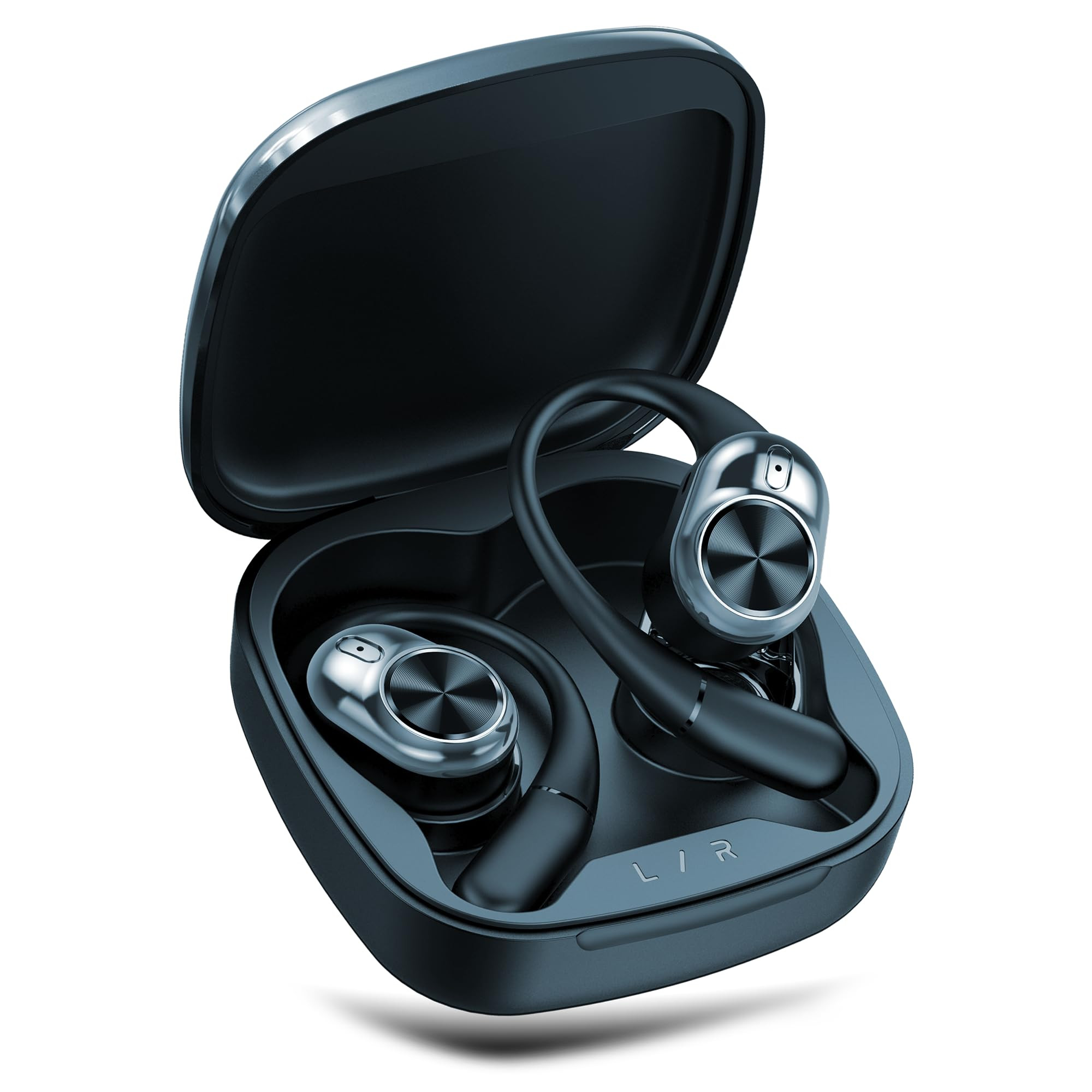 truke Newly Launched Buds Infinity Open Ear Wireless Earbuds with 70Hours of Playtime 16mm Titanium Speaker Quad Mic PureVoice ENC for Clear Calls Dual Pairing Fast Charging OWS - Royal Blue