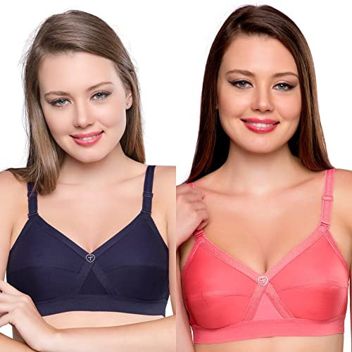 TRYLO KPL Combo Pack 38 Coral & Sapphire D - Cup,Size 38D