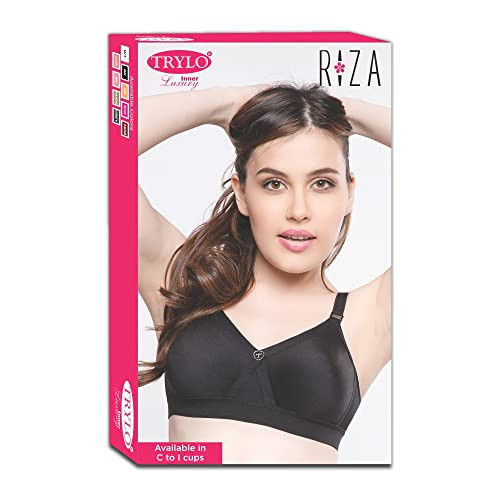 TRYLO Women's Non-Wired Bra (ALPA_Skin_34C),Size 34C