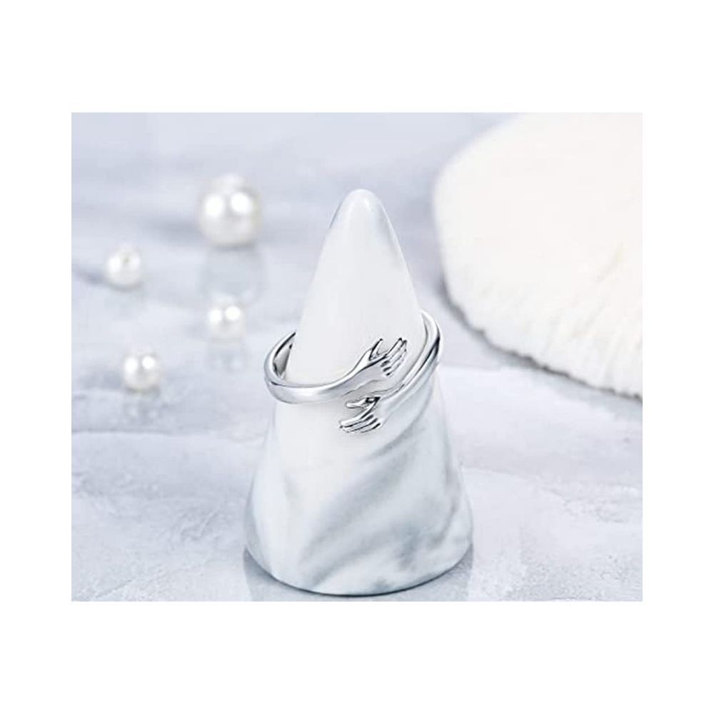 University Trendz I Love You Forever Stainless Steel Hug Rings for Women