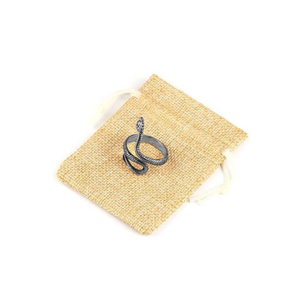 University Trendz Silver Plated Alloy Snake Finger Ring for Men & Women