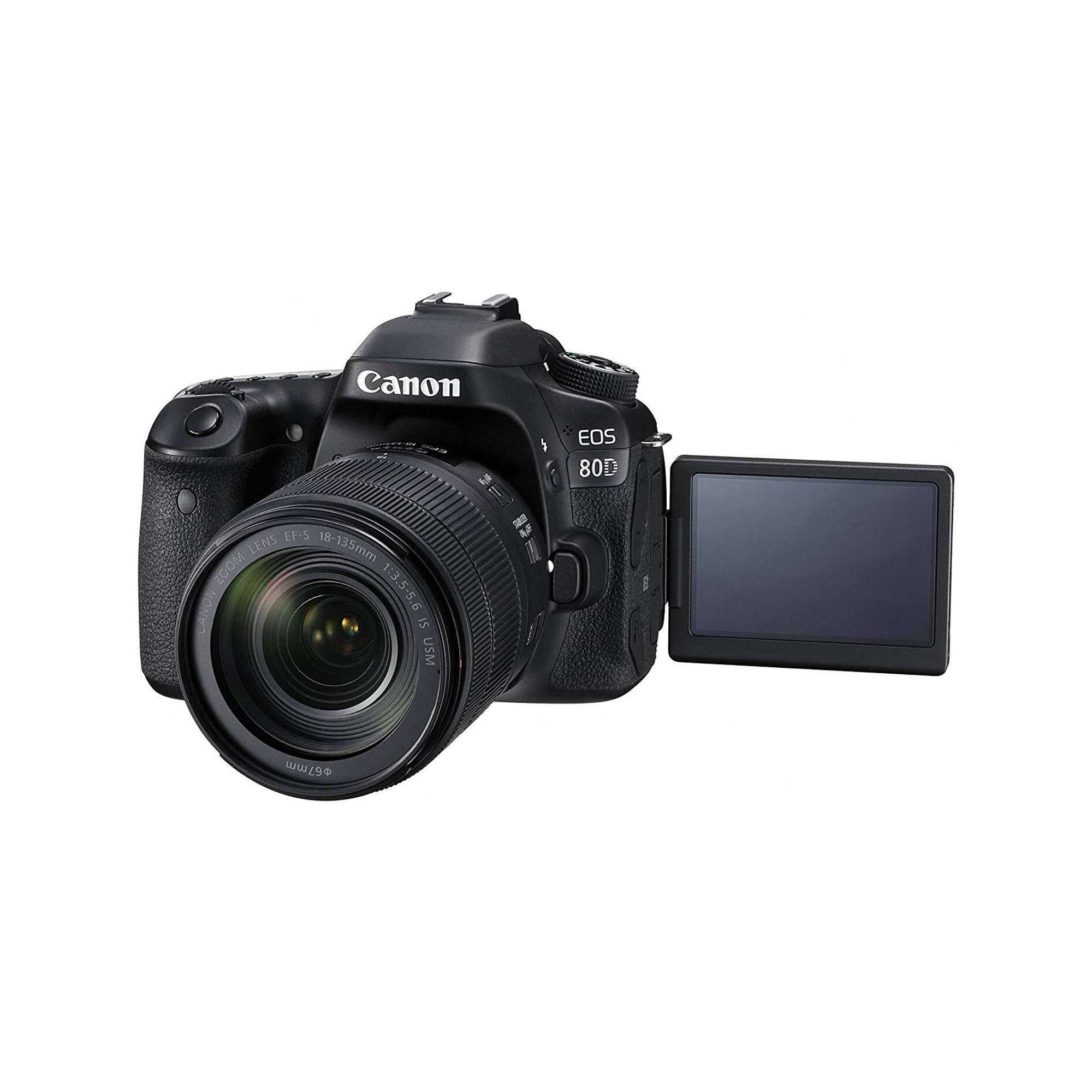 Canon EOS 80D 24.2MP Digital SLR Camera (Black) with 18