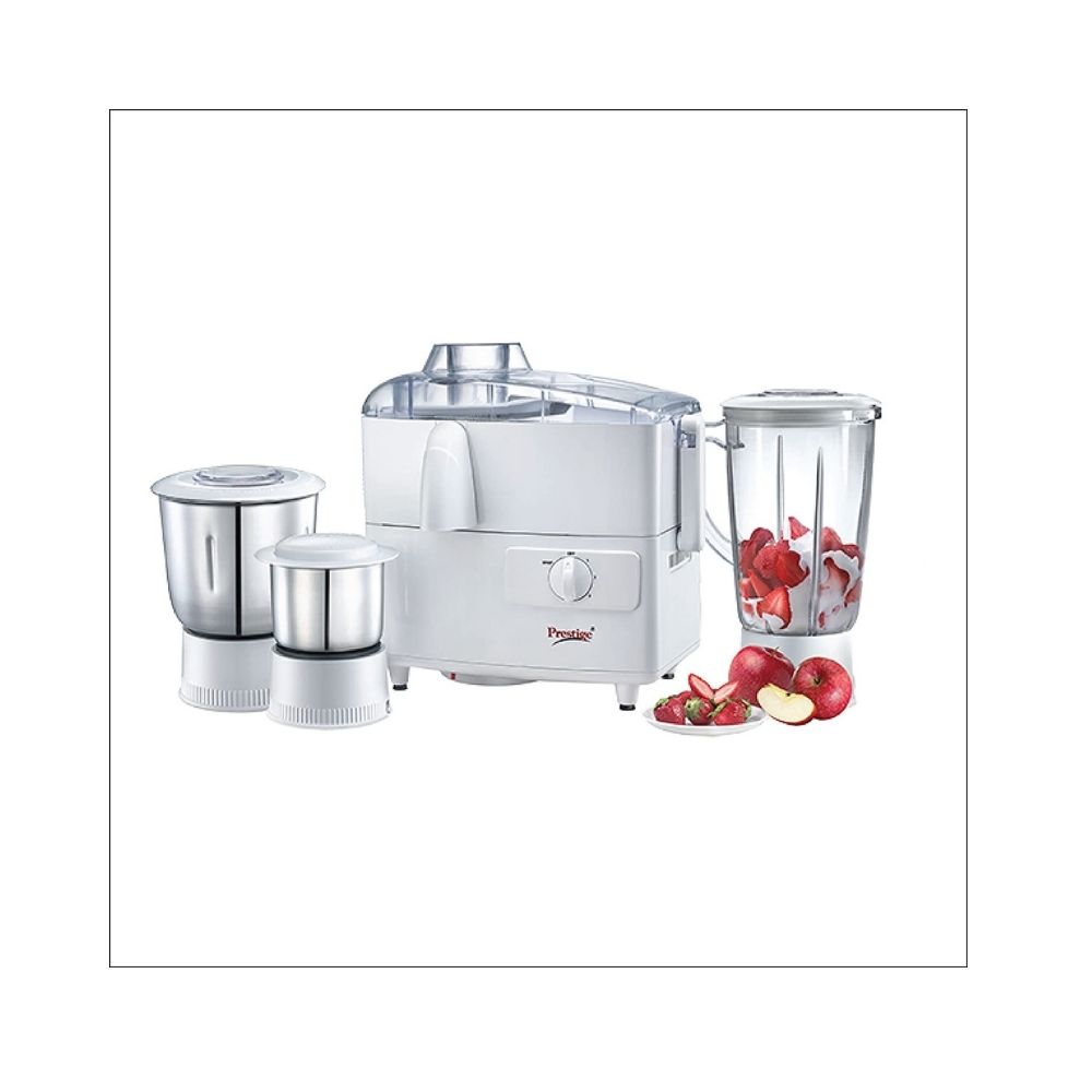 Prestige Wonder JMG 500-Watt Juicer Mixer Grinder with 3 Jars (White)