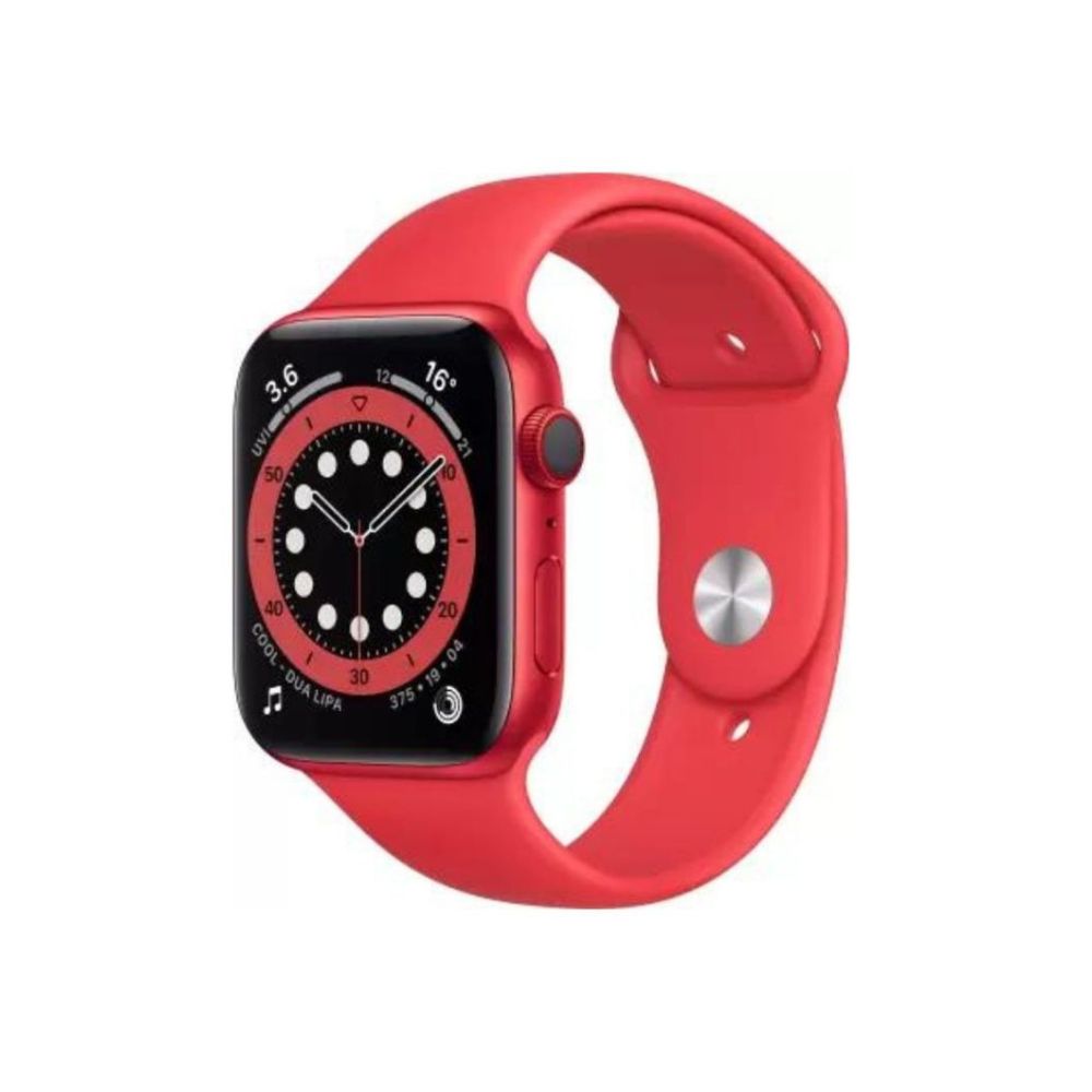 APPLE Watch Series 6 GPS + Cellular M06R3HN/A 40 mm Red Aluminium Case With Product (Red) Sport Band  (Red Strap, Regular)