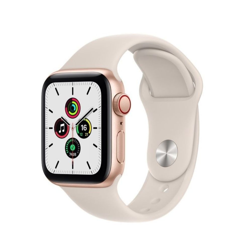APPLE Watch MKQX3HN/A Aluminium Case  (Gold Strap, Regular)