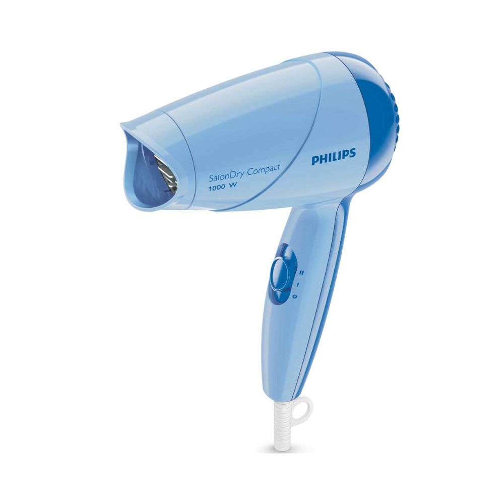 Philips HP8100/60 Compact Hair Dryer| 2 Flexible heat setting| ThermoProtect prevents overhearting | 1000 Watts- Blu