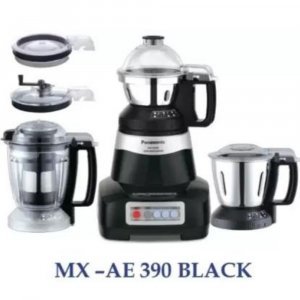 Panasonic MX-AE 390 -750 Watts Mixer Grinder premium 750 Juicer Mixer Grinder (3 Jars, Black)