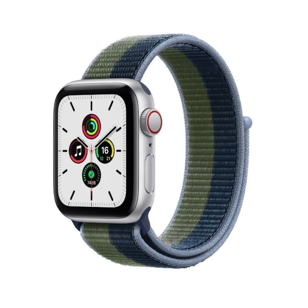 Apple Watch MKQW3HN/A  Aluminium Case  (Silver Strap, Regular)